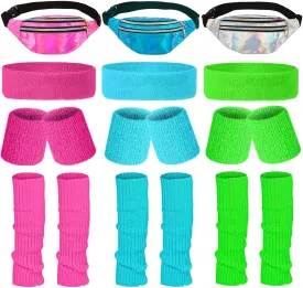 Frienda 3 Sets 80s Women Neon Leg Warmers 80s Neon Headband Wristbands Holographic Neon 80s Women Sport Accessorie Set Multicolored 30 x 15 cm x 39 x 9 cm x 18 x 5 cm x 8 x 8 cm Frienda-Women-UEH65 0