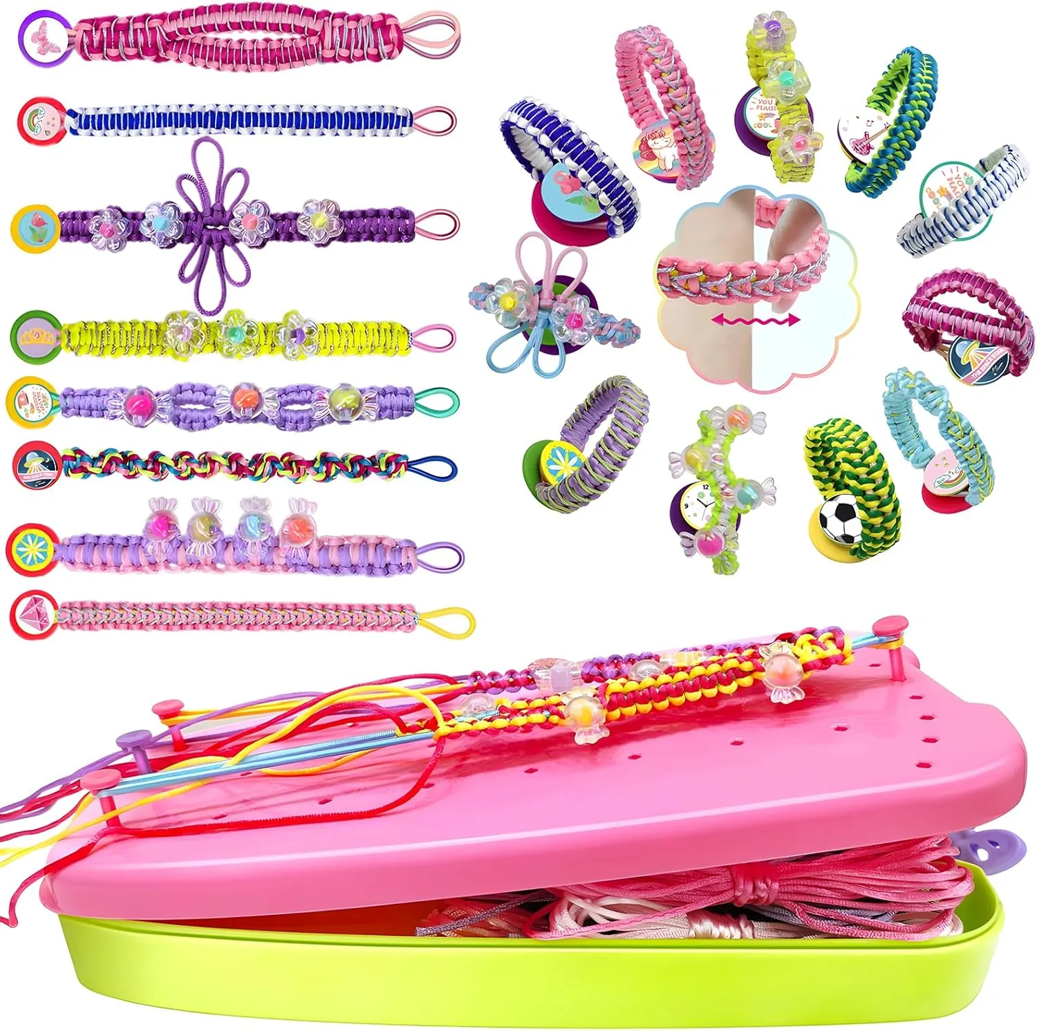 Friendship Bracelet Making Kit for Girls,Arts and Crafts for Kids Ages 8-12,String Maker Tool Gifts Ideas Toys for 6 7 8 9 10 11 12  Year Old Girl On Christmas Birthday