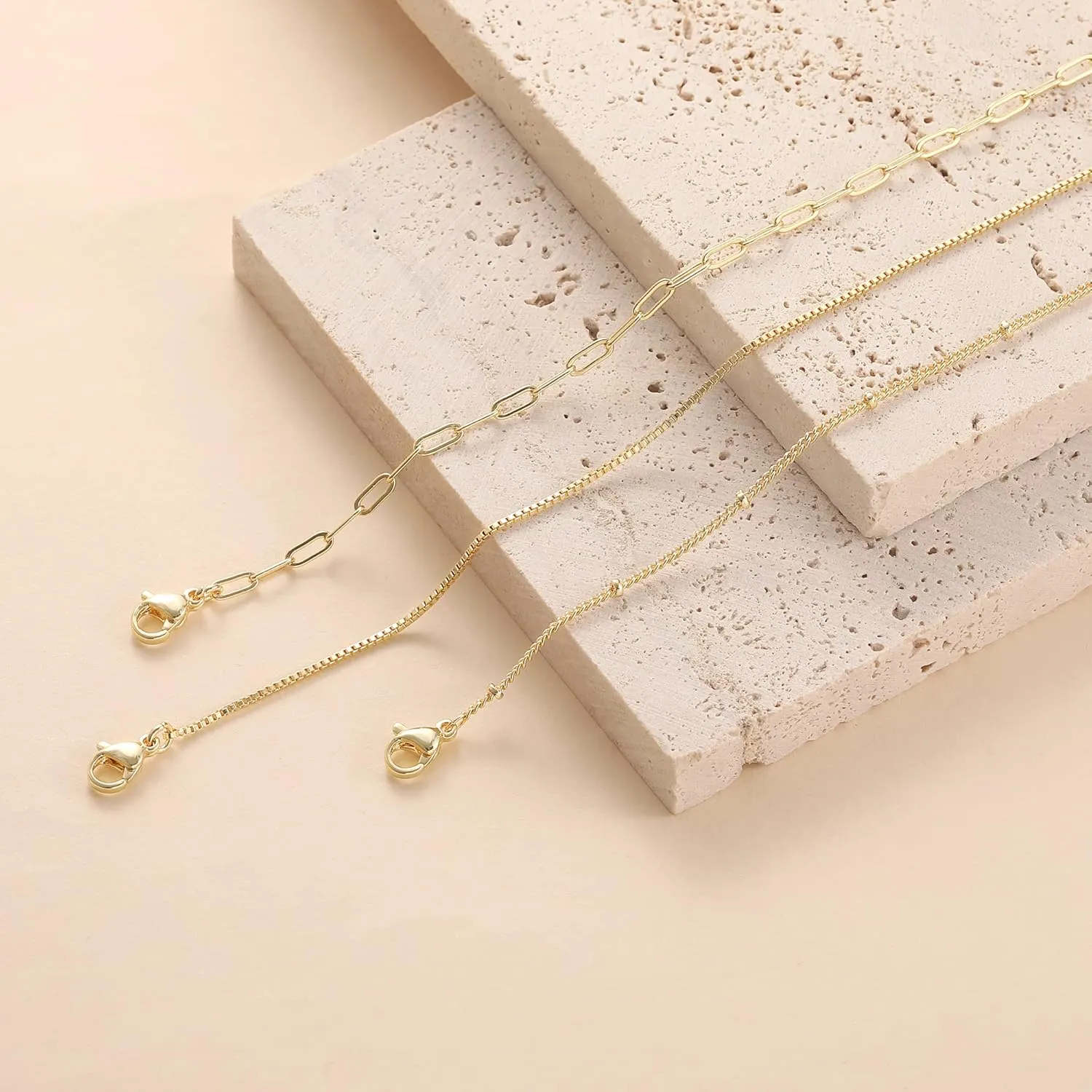 Gold Bracelets for Women, 14K Dainty Gold Plated Stackable Bracelets for Women Trendy Waterproof CZ Tennis Bracelet Set Tiny Heart Paperclip Box Chain Adjustable Bracelets Minimalist Cute Jewelry