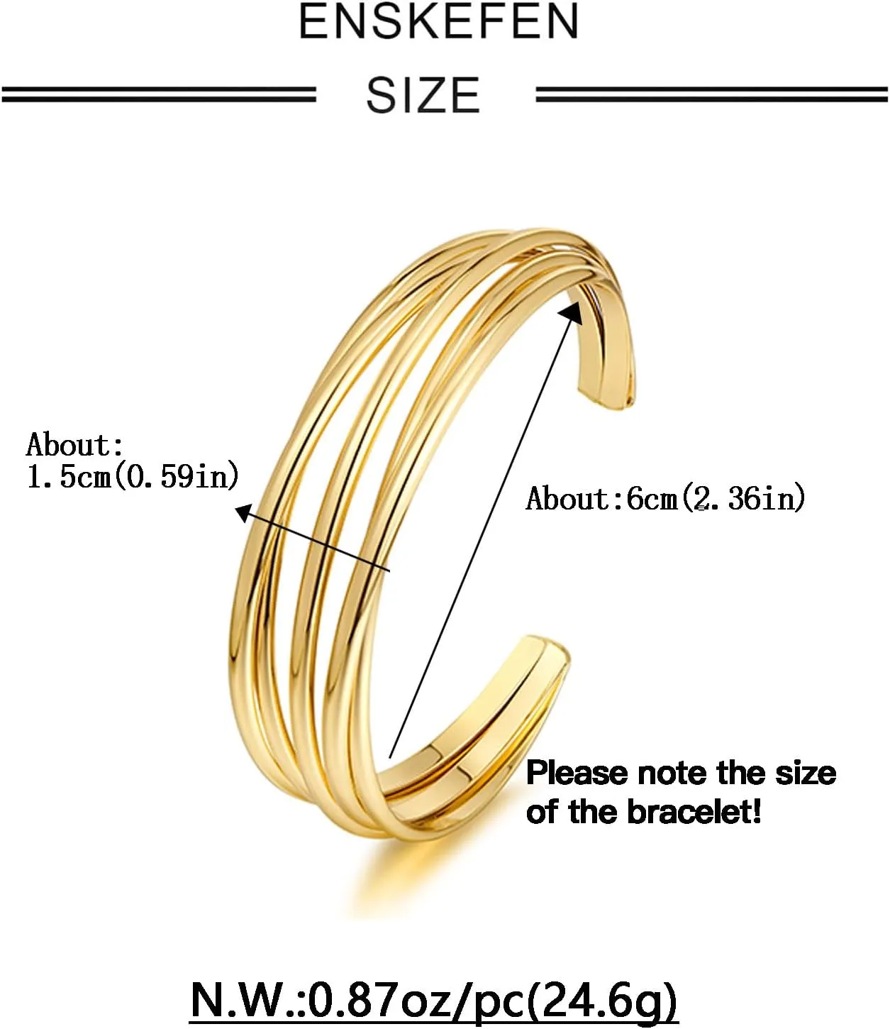 Gold Cuff Bracelet for Women Chunky Multi-layer Cross Wire Open Bracelet Hollow Wide Cuff Bracelets Adjustable Gold Open Cuff Bangle Bracelet