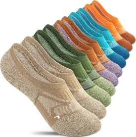 Gonii No Show Socks Womens Athletic Compression Running Low Cut Cushioned Socks 5 Pairs
