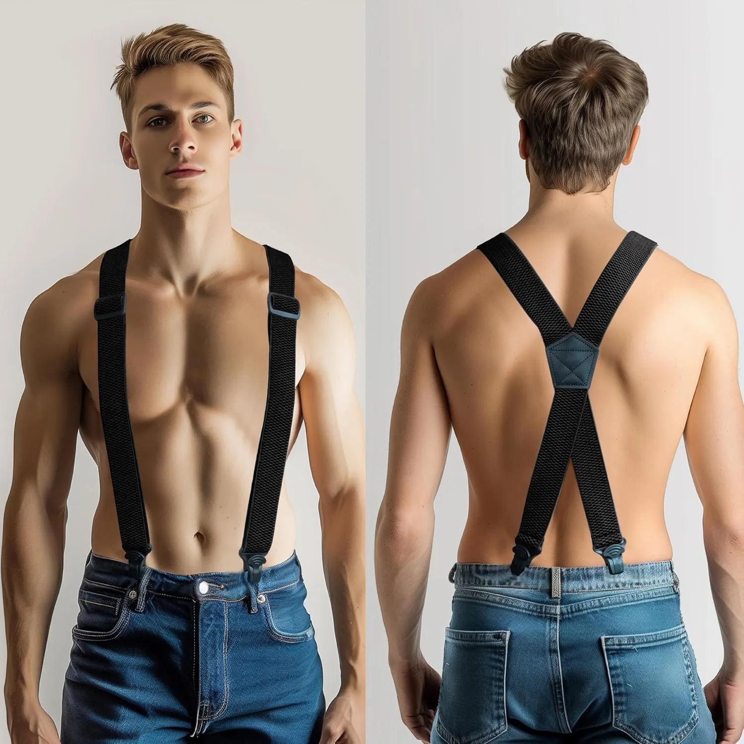 Hidden Suspenders for Men Under Clothes - Free Yourself from Troublesome Waistbands(1.48" Wide)