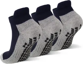 JHM No Show Short Cut Low Cut Anti Slip Non Slip,Non Skid Slipper Hospital,Sport,Athletic Socks with grips