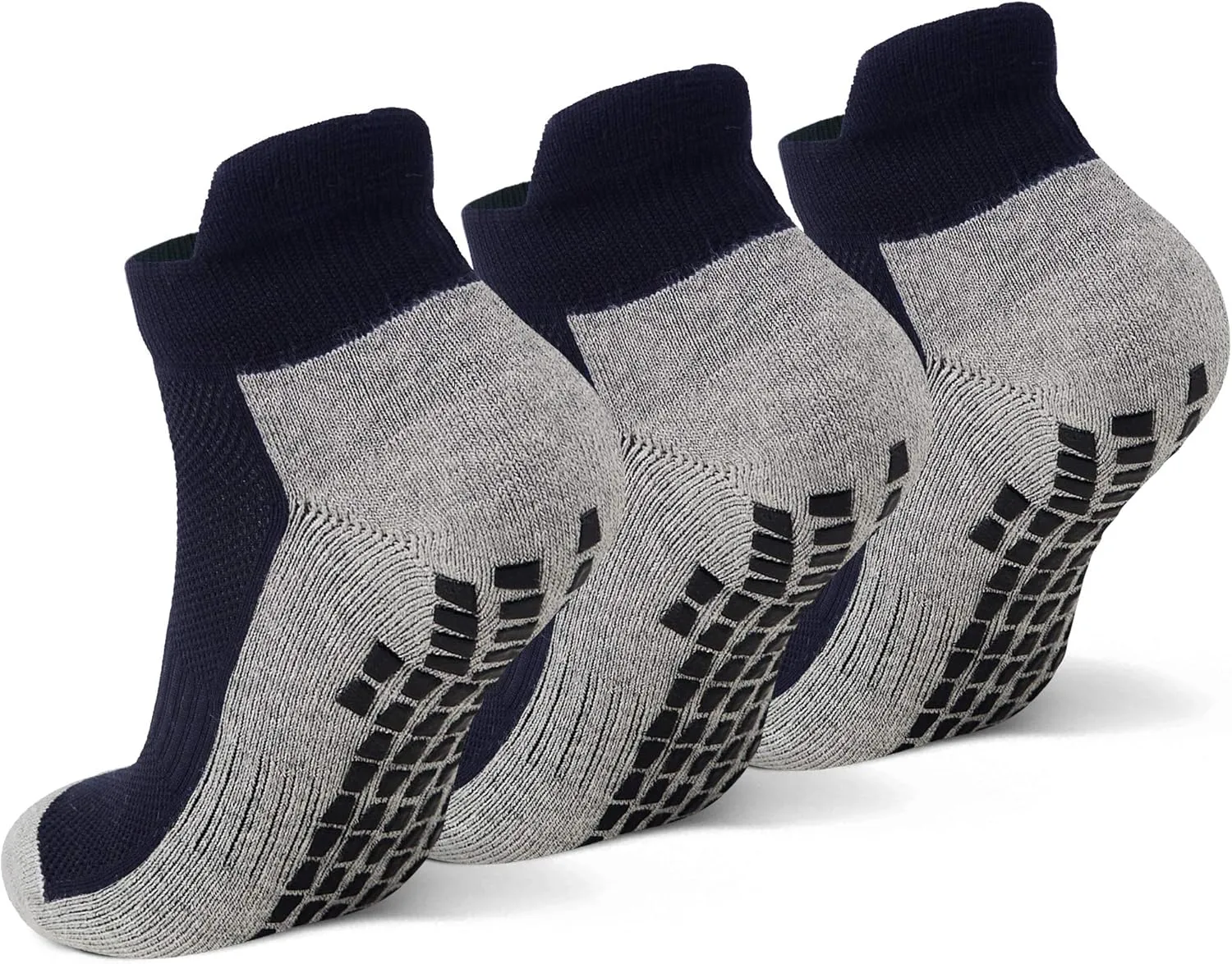 JHM No Show Short Cut Low Cut Anti Slip Non Slip,Non Skid Slipper Hospital,Sport,Athletic Socks with grips