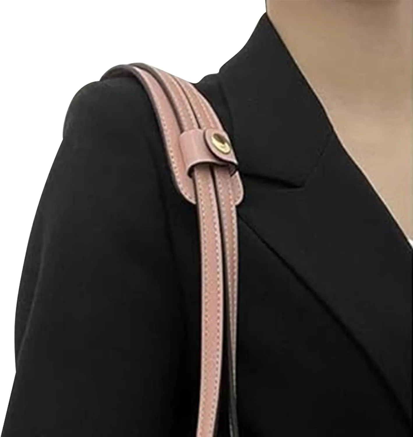 Jiesinlov Microfiber Leather Shoulder Strap Pads Replacement Cushion Strap Covers for Tote Bags Detachable (Pink)