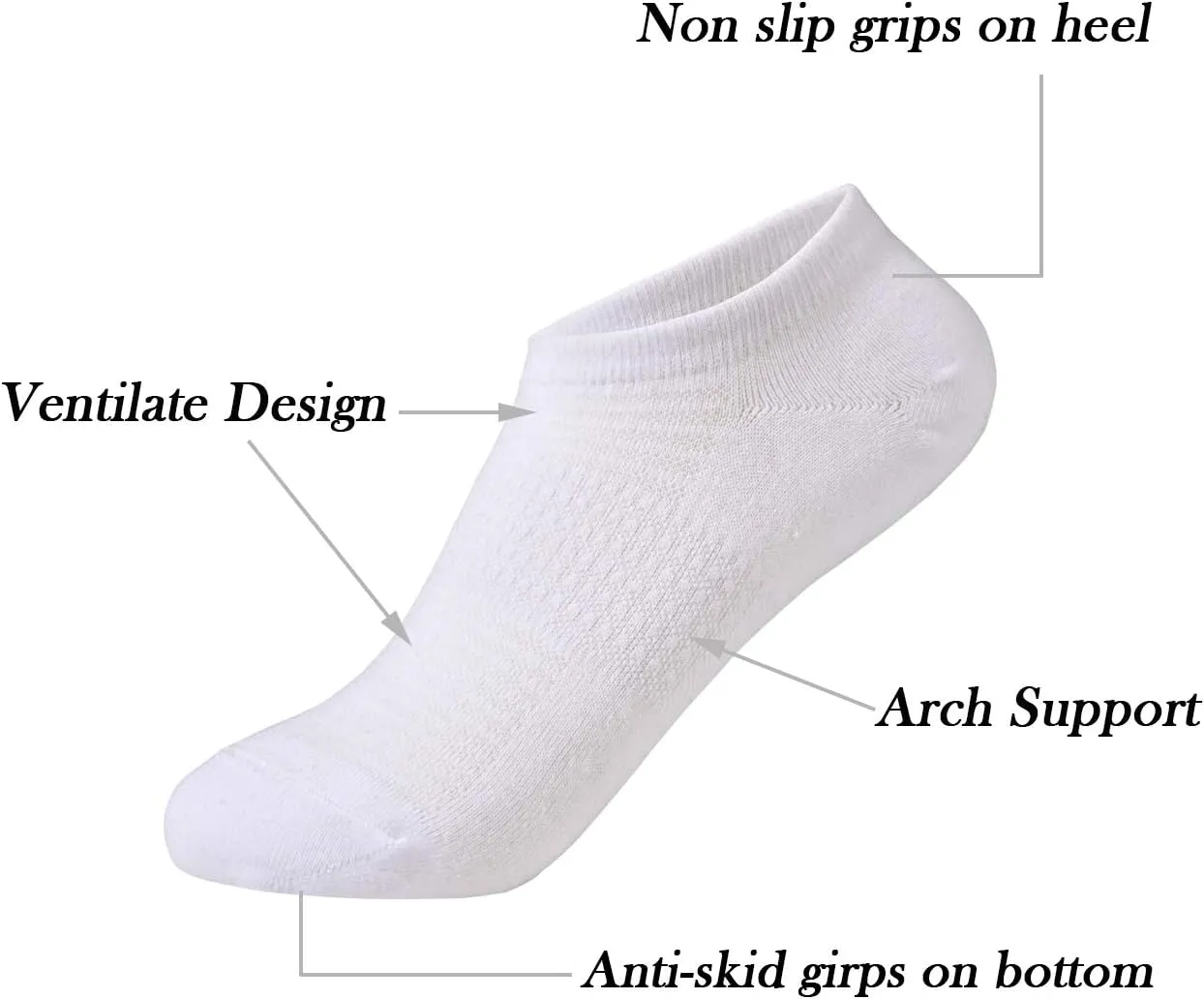 JORMATT Toddler Little Girls Boys No Show Socks Cotton Anti Slip Low Cut Socks With Grips 6 Pairs