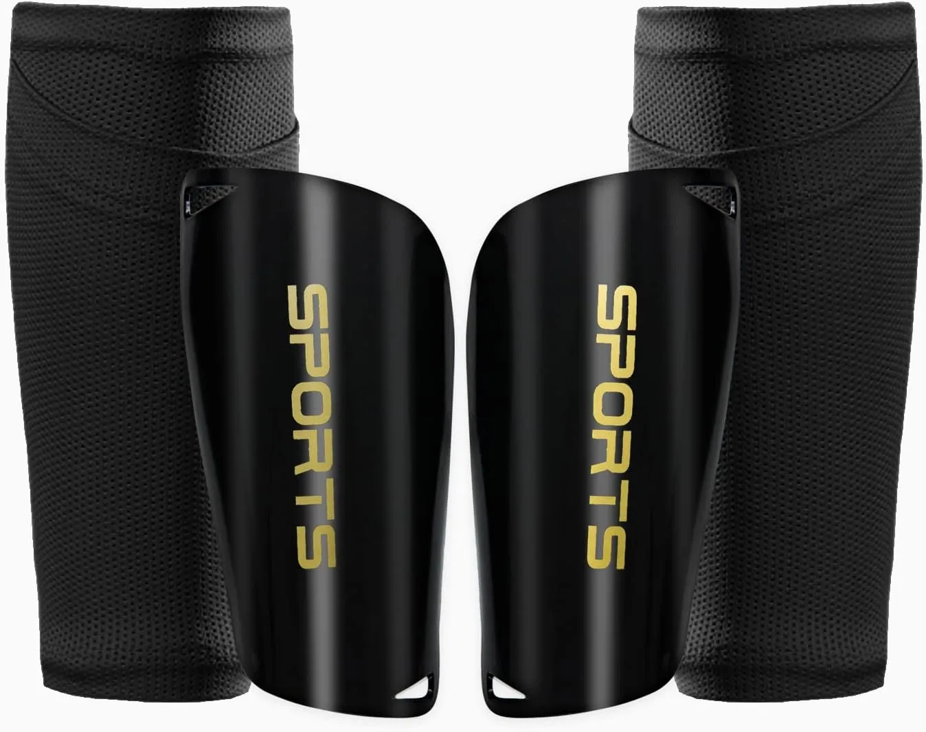 Kids Youth Soccer Shin Guards, Shin Pads and Shin Guard Sleeves for 3-15 Years Old Boys and Girls for Football Games, EVA Cushion Protection Reduce Shocks and Injuries