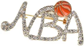 Letter Basketball Brooch Pin Creative Personalized Brooch Chest Flower Clothing Pin Accessories for Men and Women