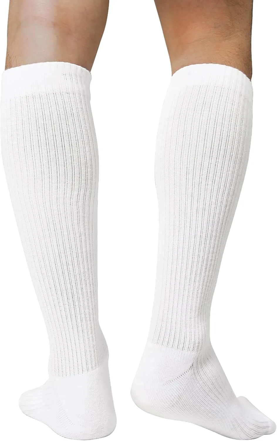  MD Cotton Compression Socks for Women and Men 4/6 Pairs 8-15/15-20 mmHg Knee High Socks for Sports Travel Nurse Edema