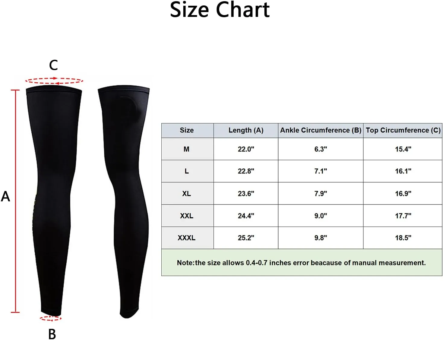 Meicynhoger Cycling Leg Warmers UV Protection for Men & Women,Cooling Compression Leg Sleeves for Sports