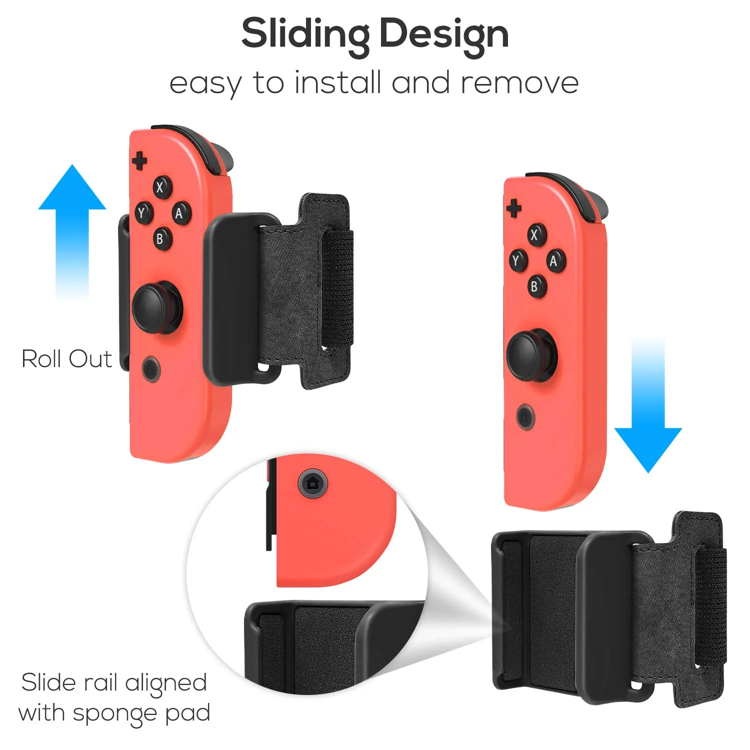 MENEEA Wrist Bands for Nintendo Switch Just-Dance 2025 2024 2023 & for Zumba Burn It Up for Joy-Con, 2 Pack Adjustable Elastic Straps for Nintendo Switch & OLED Controllers for Adults and Kids Black