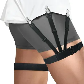 Men's and Women's Anti - Wrinkle Anti-Slip Shirt Fixing Clips with High Elastic Leg Rings for Non - Slip Suspender Stockings.