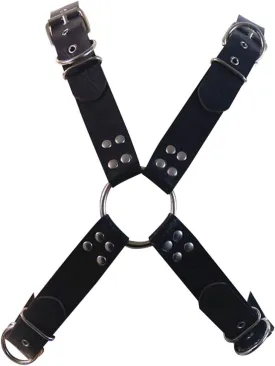 Men's Black Leather Body Chest Harness Straps Adjustable Shoulder Cage Belt Clubwear Costume