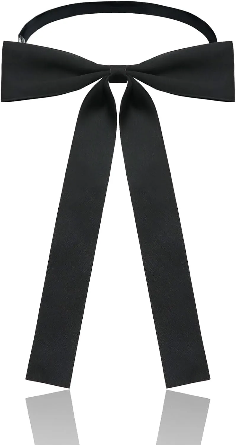 Mens Bow Tie, Western Ties for Men, Black Bowtie for Women, String Colonel Ribbon Tie for Party Prom Wedding