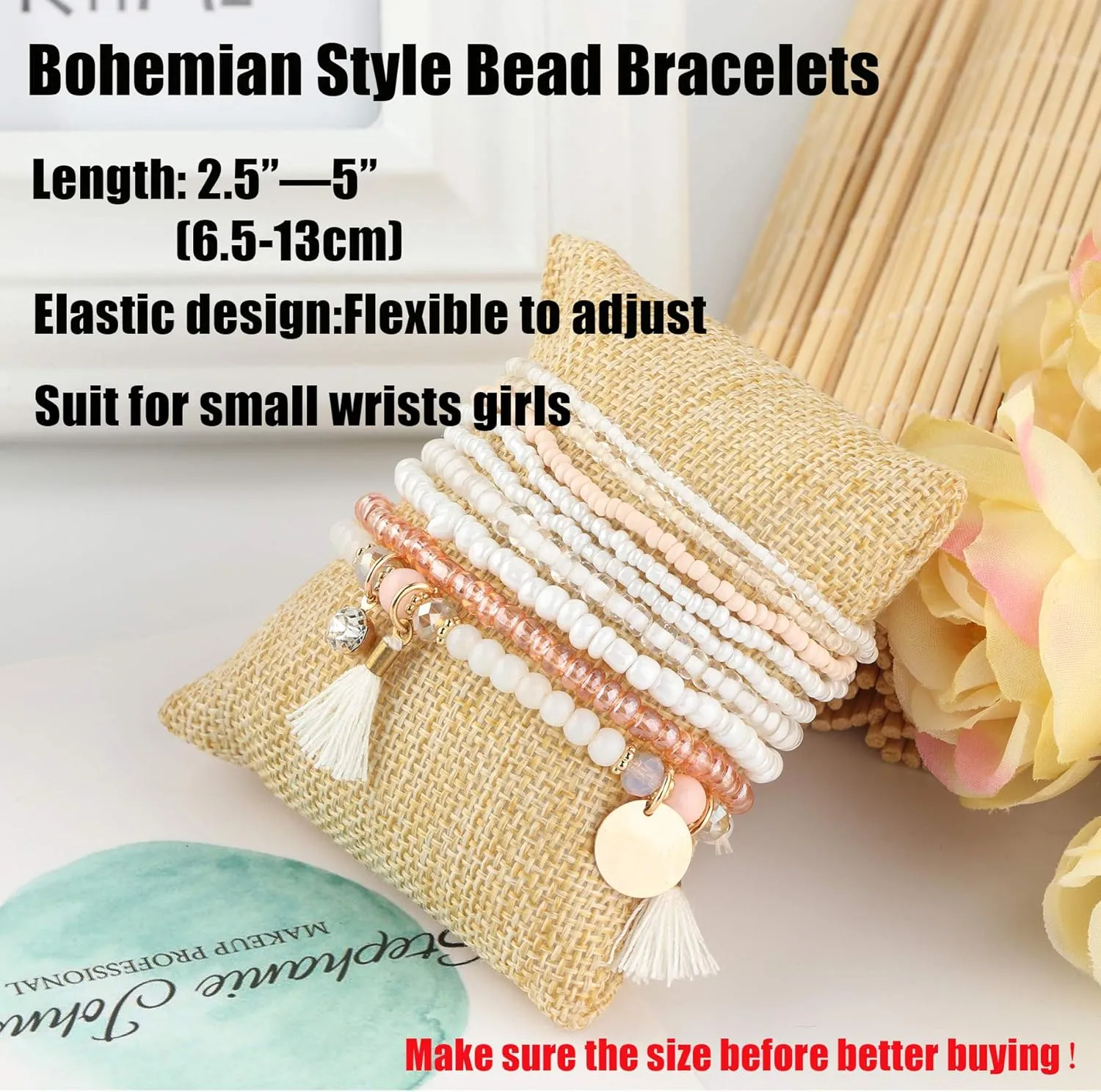 MILACOLATO 6Sets Boho Bead Bracelets Set Multilayered Stackable Bracelets Comfortable Stretch Bracelets Multicolor Bohemian Charm Bracelets for Women Men