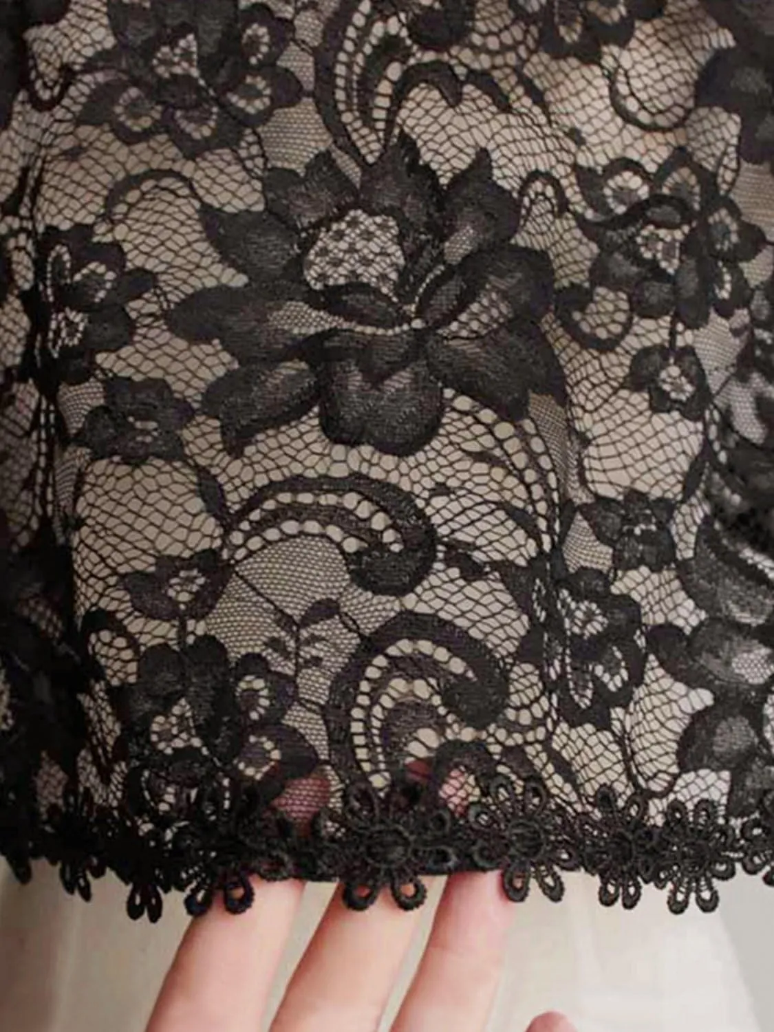 MisShow Women's Lace Appliques Shawls Wedding Bridal Cape Shoulder Covers Bolero