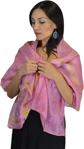 Moroccan Shoulder Shawl Breathable Cotton Head Scarf Silky Soft Exquisite Wrap Pink