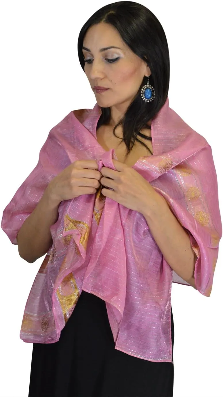 Moroccan Shoulder Shawl Breathable Cotton Head Scarf Silky Soft Exquisite Wrap Pink