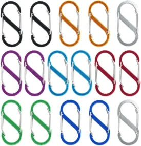 Multi-Use Carabiner Clips, Lightweight Locking Carabiner Clip, S-Type Spring Snap Keychain Hook