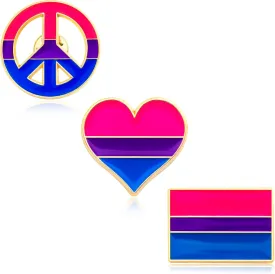 Nanafast 3Pcs LGBTQ Pride Pins - Rainbow Heart Lapel Pin Brooch Badge for Pride Month Parades and Events - Accessories for Clothes, Bags and Hats