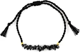 Natural Chips Braided Bracelet, Healing, Birthday, Gift for Her, Resizable Hand Braid Rope Thread Protection Bracelet for Men Women, Gemstone Jewelry 7 inch Christmas Gifts