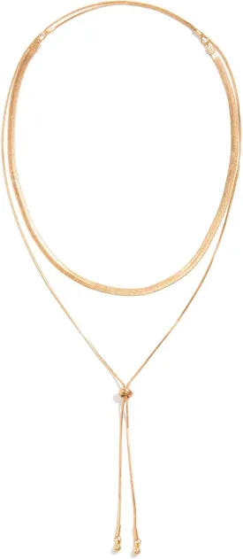 necklace for women personalised Minimalist Flat Snake Chain Adjustable Long Tassel Front Chest Statement Jewelry gifts