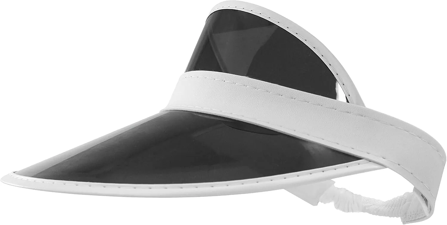 Nicky Bigs Novelties Retro Colorful Plastic Sun Visor Hat, Tourist Bingo Casino Dealer Costume, Tennis Golf Visor for Women
