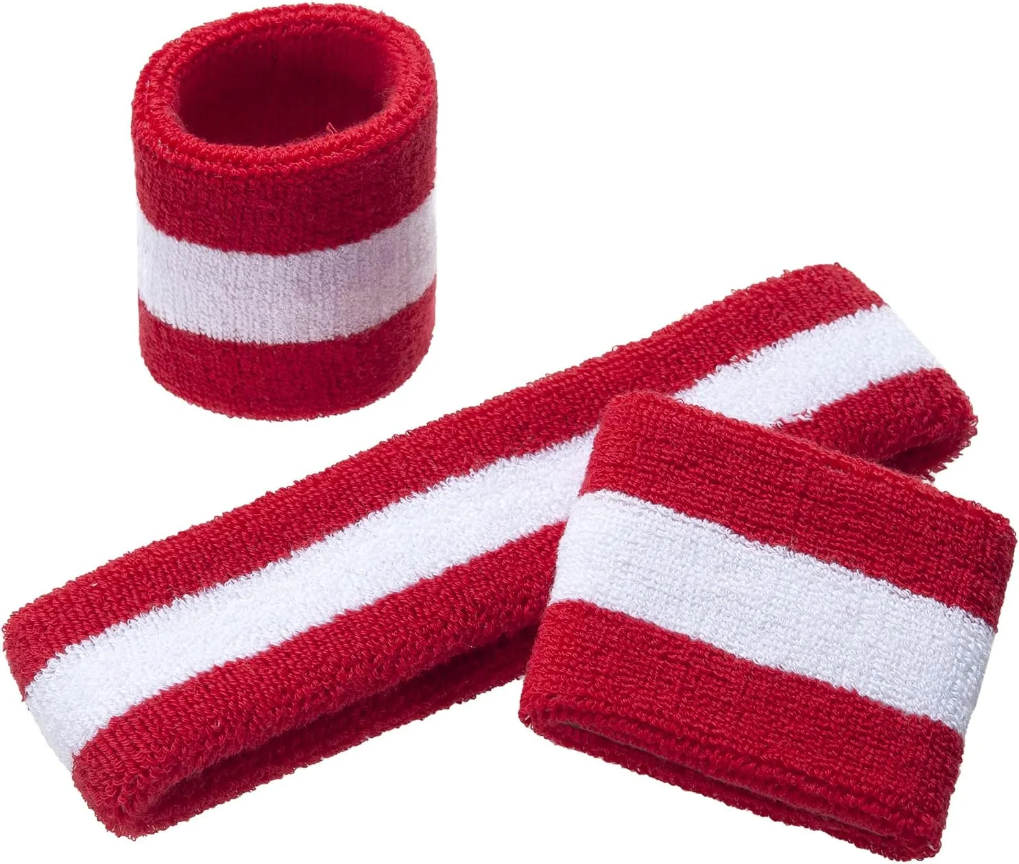 ONUPGO Kids Sweatbands Toddler Headband Wristband Set - Athletic Cotton Baby Sweat Band for Kids Youth Baby (1 Headband   2 Wristbands)