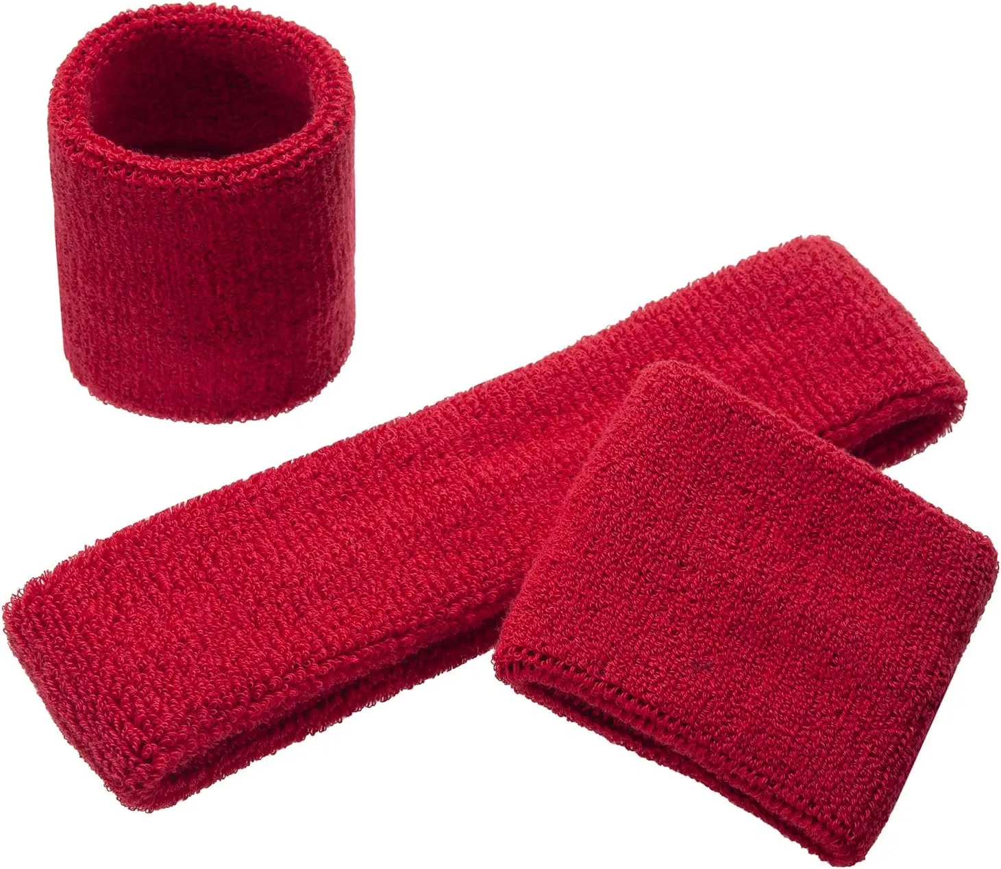ONUPGO Kids Sweatbands Toddler Headband Wristband Set - Athletic Cotton Baby Sweat Band for Kids Youth Baby (1 Headband   2 Wristbands)