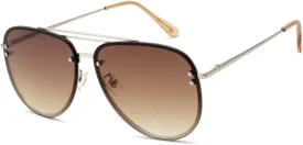 Premium Rimless Oversized Aviator Sunglasses for Women, Polarized PC Lens UV Protection Women’s Shade VF2203