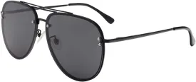 Premium Rimless Oversized Aviator Sunglasses for Women, Polarized PC Lens UV Protection Women’s Shade VF2203