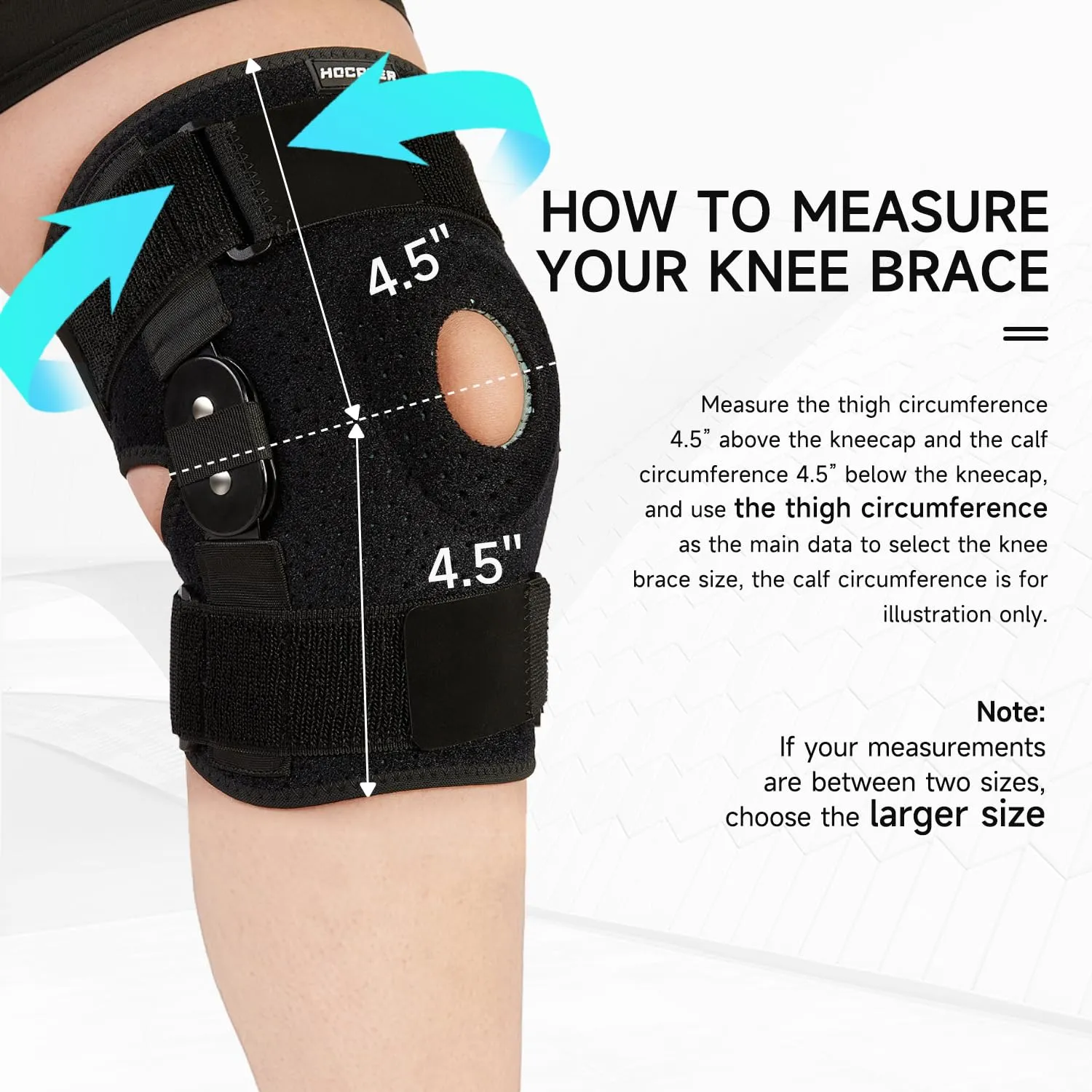 Professional Adjustable Knee Brace,Stable Support of The Decompression Knee, Effective Relief of ACL, Arthritis, Meniscus Tear, Adjustable Compression Band, Suitable for Men and Women(S-L)