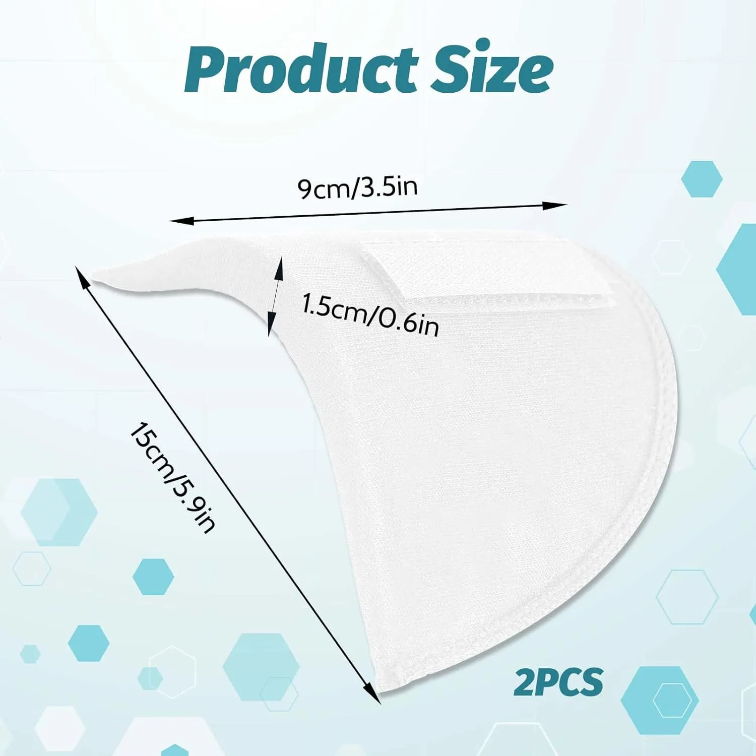 Ptwola 2 Pairs Set-in Shoulder Pad Thickness 1.5cm Reusable Breathable Sponge Pad Anti Slip Detachable Enhancer Sewing Supplies Accessories for Women Men High Low Sloping Shoulder Suit Clothes (White)