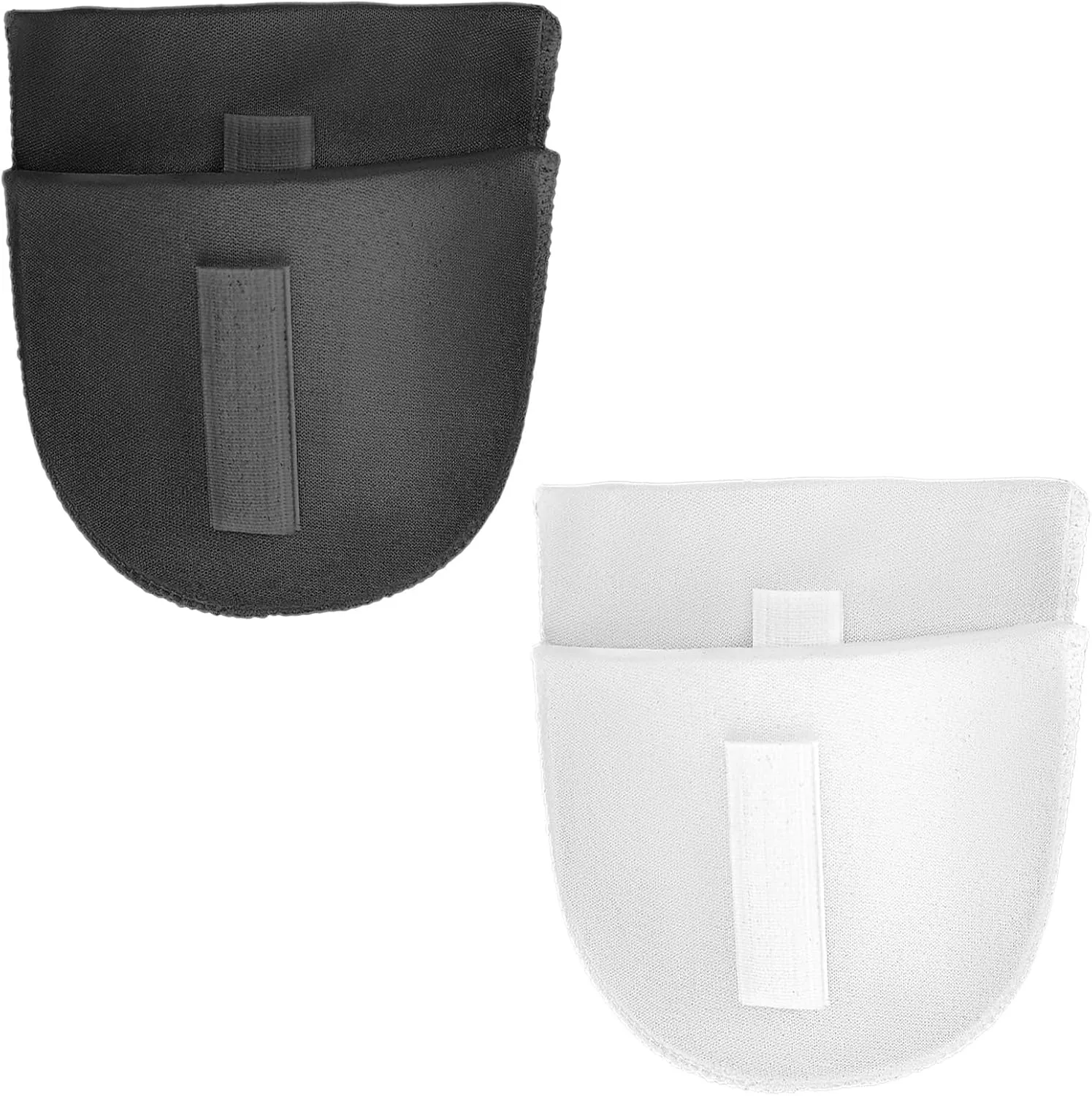 Ptwola 4 Pairs Set-in Shoulder Pads Reusable Breathable Foam Sponge Enhancer Pads Anti Slip Detachable Sewing Supplies Accessories for Women Men Sloping High Low Shoulders Blazer Suit (Black White)