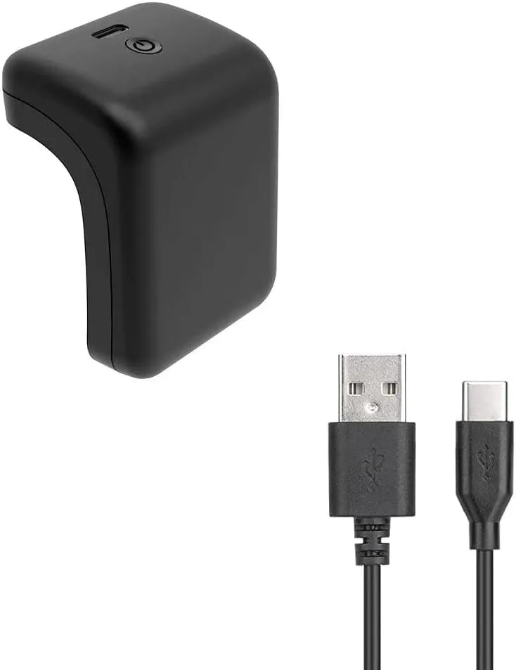 Rii Rechargeable Battery Pack 2000mAh with LED Indicator Play and Charge Kit with USB Type-C Charging Cable for PlayStation 5 PS5 DualSense Controller Black