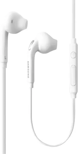 SAMSUNG (2 Pack) OEM Wired 3.5mm White Headset with Microphone, Volume Control, and Call Answer End Button [EO-EG920BW] for SAMSUNG Galaxy S6 Edge  / S5, Galaxy Note 5/4 / Edge (Bulk Packaging)