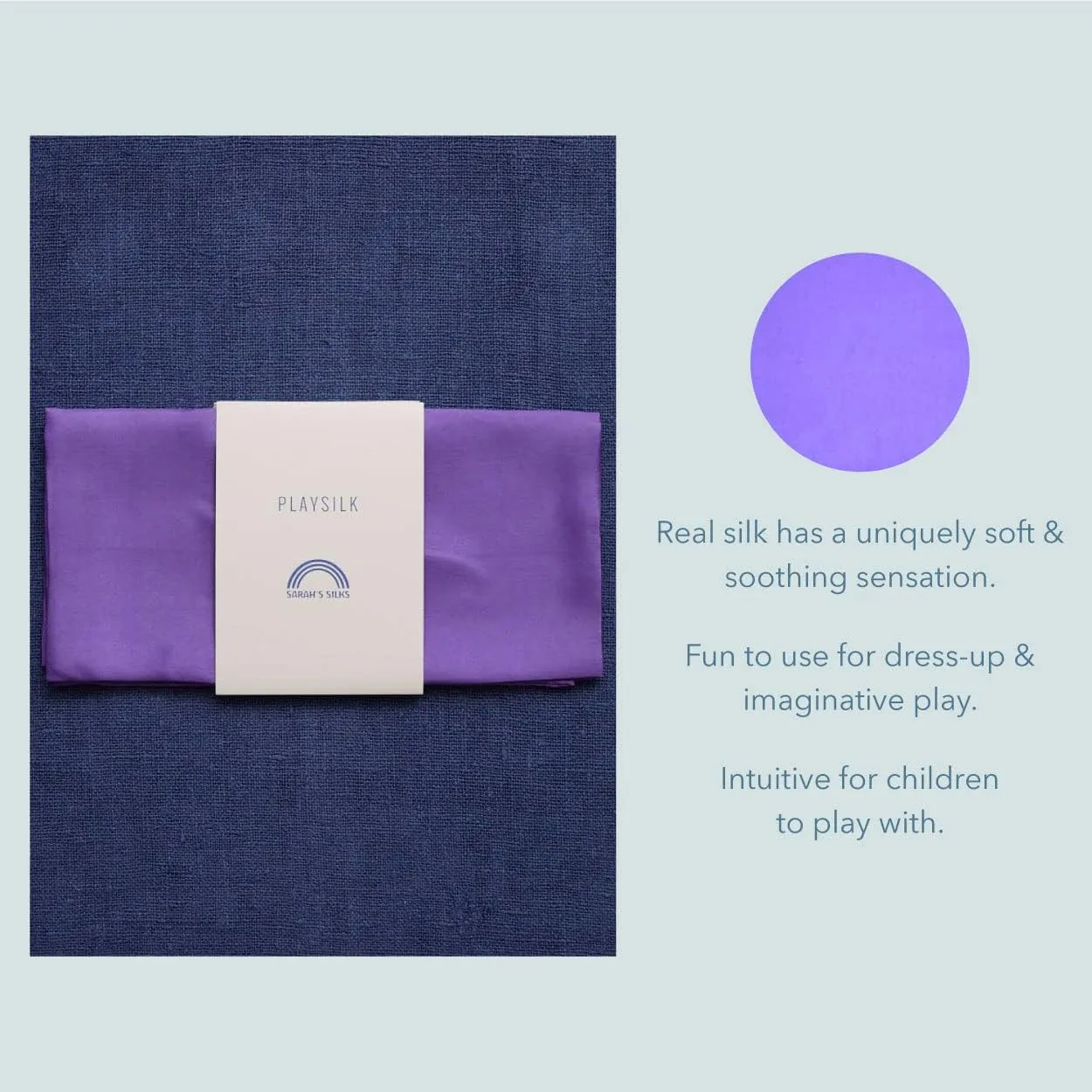 Sarah's Silks Playsilk - 100% Real Silk, Hand Dyed, Bright Colored Play Scarves | Montessori and Waldorf Toys for Dress up, Imaginative, and Pretend Play (35" x 35")