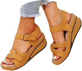 Soft & Stylish Wedge Sandals for Effortless Comfort 2025 Breathable Orthopedic Walking Platform Sandals Women Wide Sandal