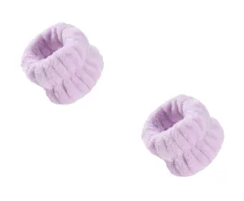 Sowaka 2 Pcs Wrist Spa Washband Microfiber Soft Tower Wrist Scrunchies Sweatbands for Women Girls Washing Face Make up Absorbent Prevent Liquid from Spilling Down Your Arms (Light Purple)
