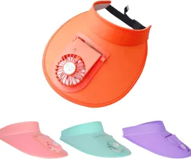 Sun Visors Hat with Fan for Women - Fan Visor Hat Sun Visors Hat with Fan for Women - Fan Visor Hat