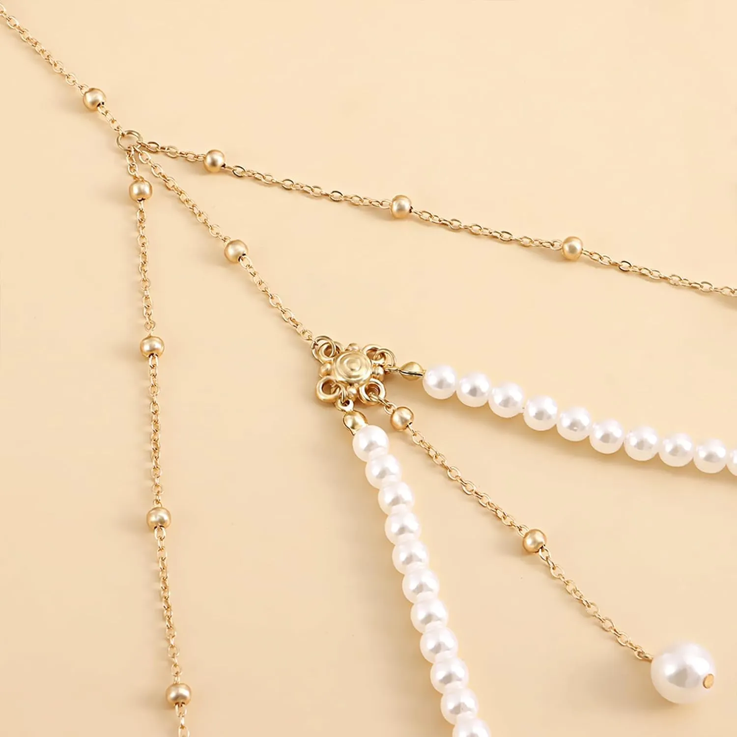 Thigh Chain Sexy Simulation Pearl Pendant Leg Chain Gold Silver Elastic Rope Versatile Women's Leg Rings Suitable for Parties