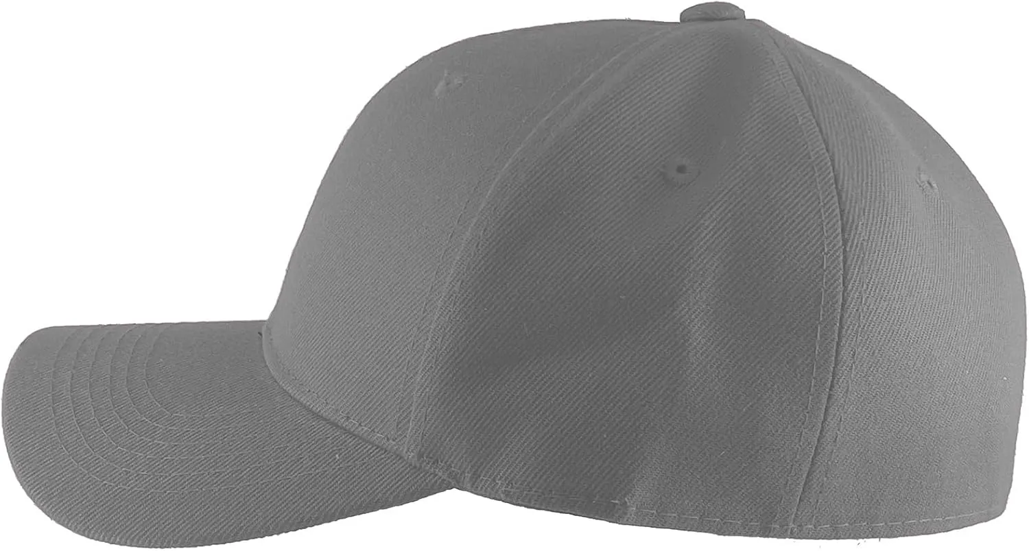 TOP HEADWEAR Blank Fitted Curved Cap Hat
