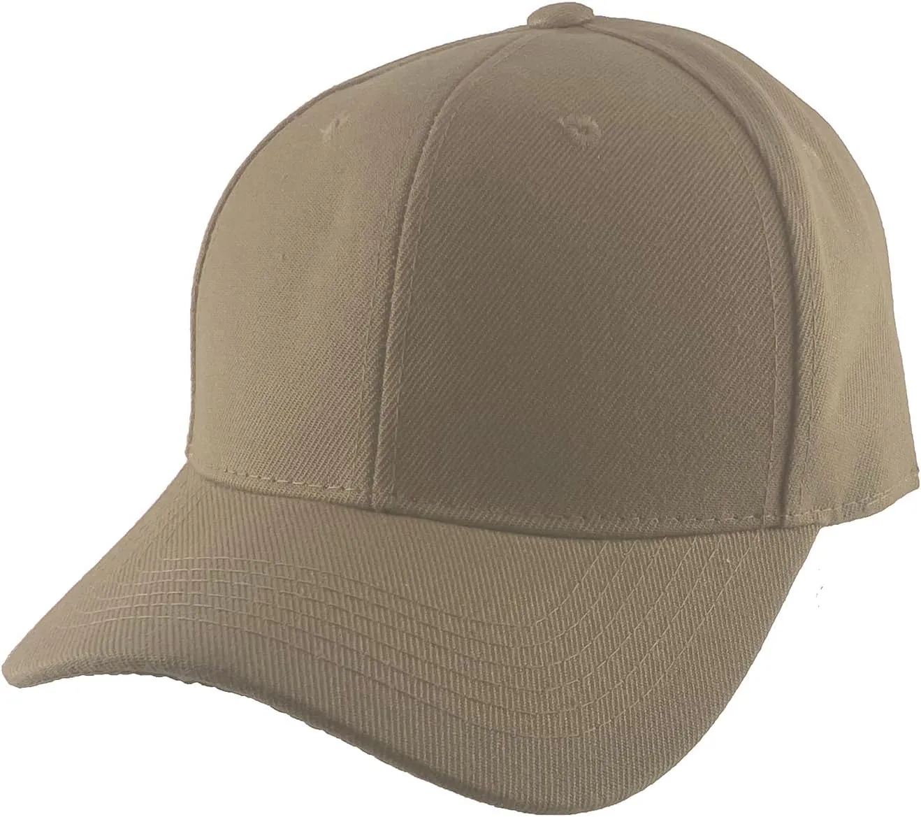TOP HEADWEAR Blank Fitted Curved Cap Hat