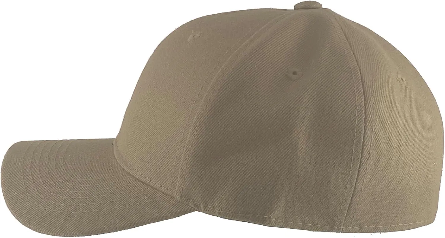 TOP HEADWEAR Blank Fitted Curved Cap Hat