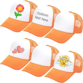 Ultrafun 6 Pack Kids Trucker Hat Sublimation Blank Plain Hats Mesh Adjustable Outdoor Sports Baseball Caps for Boys Girls