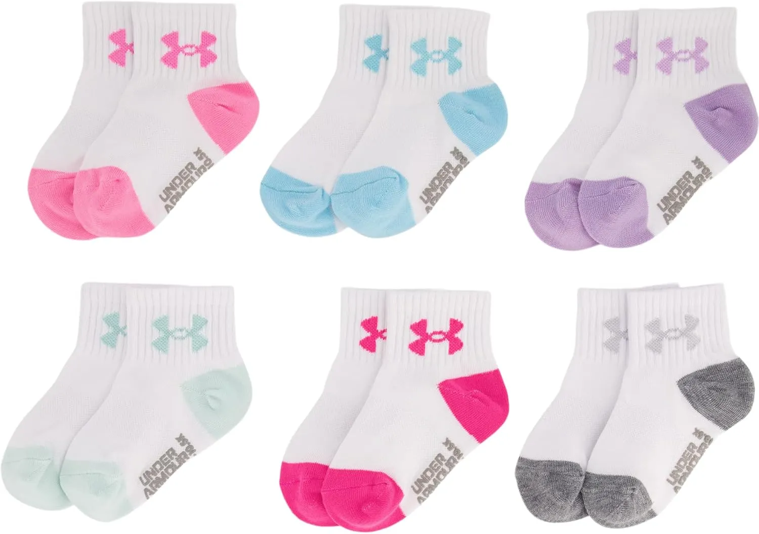 Under Armour Girls' Multi Pack Quarter Sock