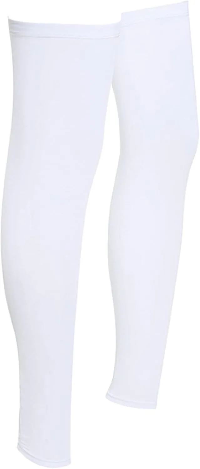 Unisex Sport Cycling Leg Sleeve For Sun For Protective Cover Leg Sleeve Leg Sleeves Tube S, White