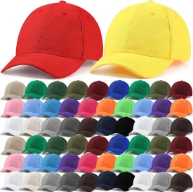 Unittype 72 Pcs Plain Baseball Caps Bulk Unisex Blank Dad Caps Adjustable Back Strap Sublimation Hats for Trucker Men Women