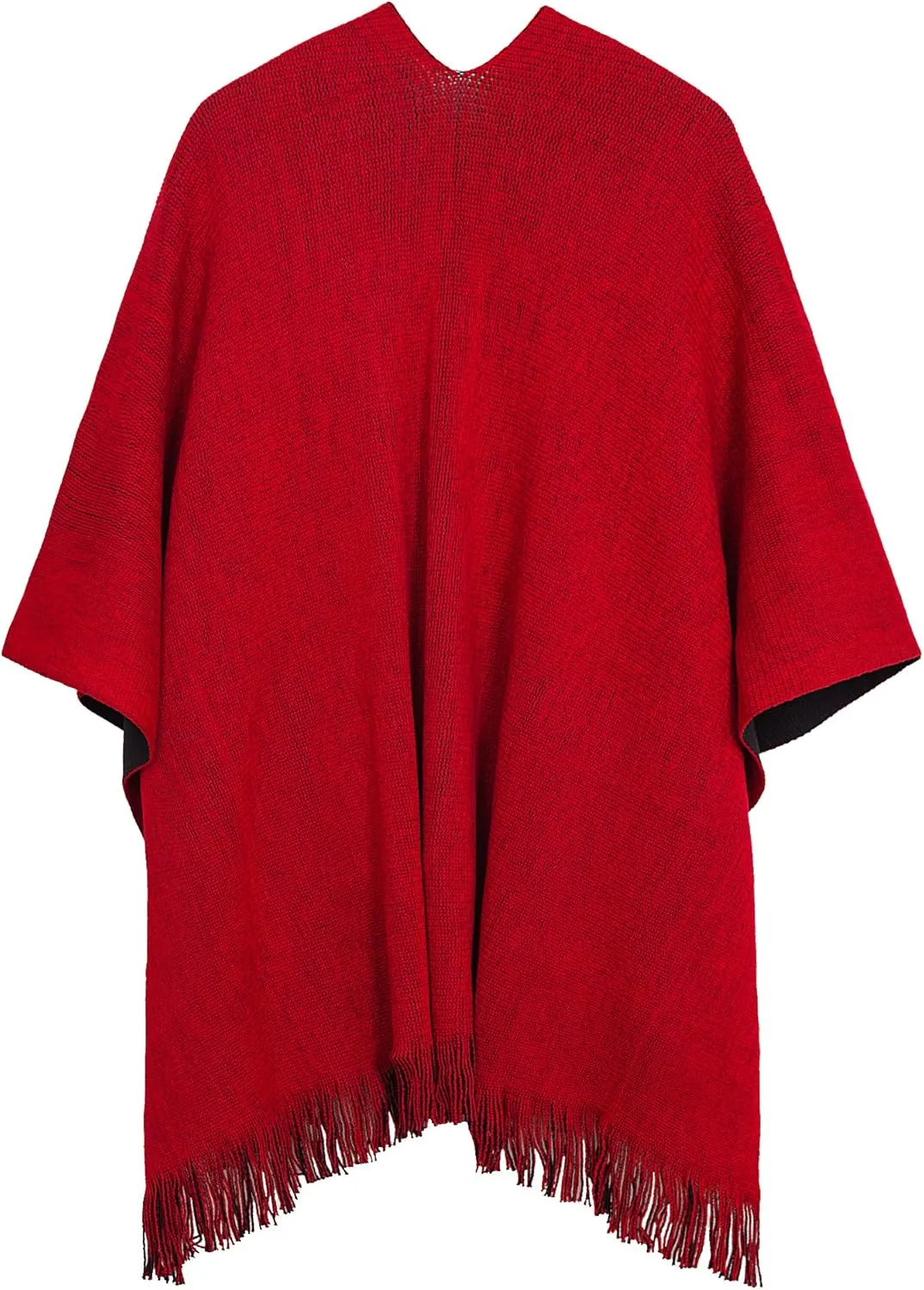 Urban CoCo Women's Winter Vintage Poncho Capes Tassel Blanket Shawl Wrap Cardigan Coat