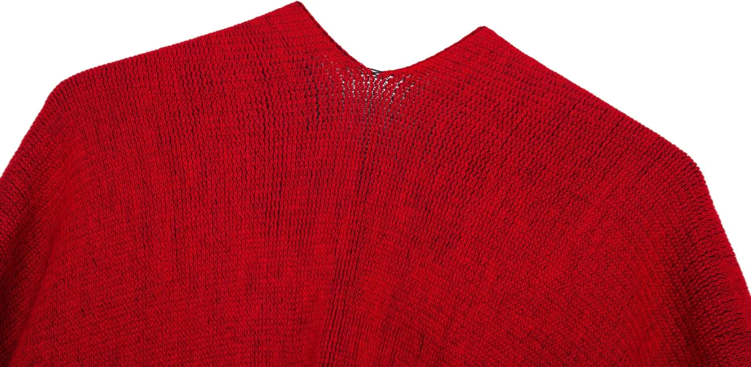 Urban CoCo Women's Winter Vintage Poncho Capes Tassel Blanket Shawl Wrap Cardigan Coat
